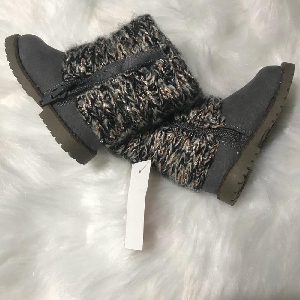 Koala crop knit kiddy boots